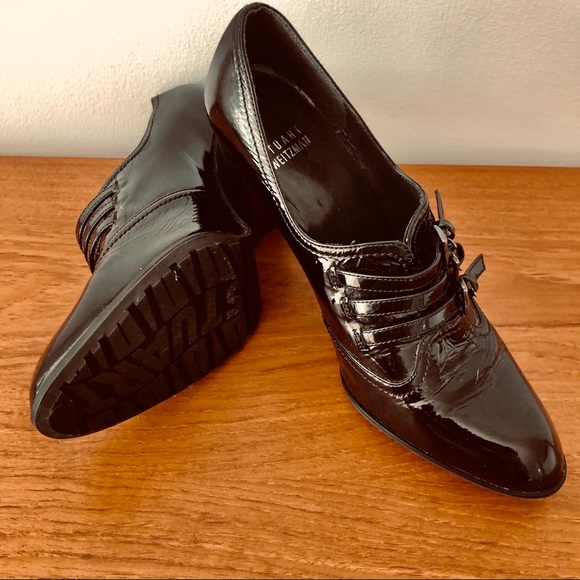 Stuart Weitzman Patent Leather Buckle Heels - Picture 9 of 10